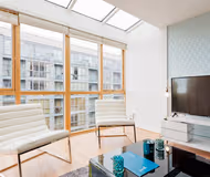 living space at Docklands apartment