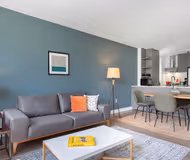 Cosy living area in East 11th Street Furnished Apartments, East Village