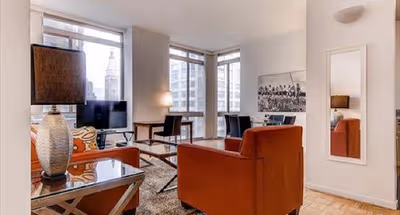 Stunning living area in 6th Avenue Furnished Apartments, Chelsea
