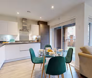 Fully equipped kitchen at Luxury Ground Floor Apartment minutes from Ebbsfleet International