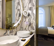 Fully furnished bathroom at La Clef Serviced Apartment, Champs Elysees