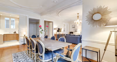 Dining space at Liege Serviced Apartment, Champs Elysees