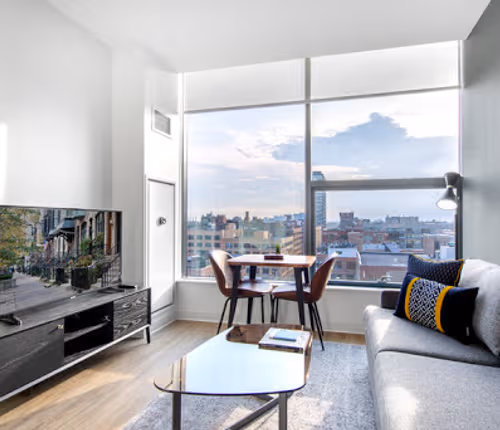 Living area at Van Buren Street Serviced Apartment #1115 Serviced Apartment, West Loop