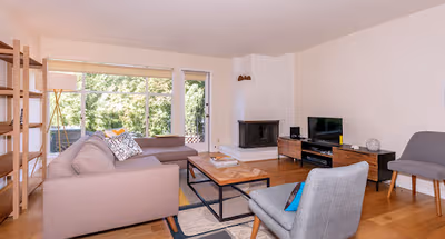 Living area at Pacific Heights apartment