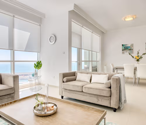 Living area at Al Mamsha Street Serviced Apartments, Dubai