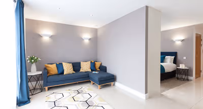 Living area at The Point