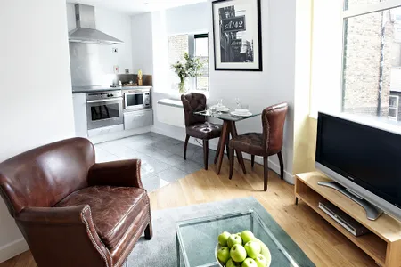 Living space - studio bed apartment