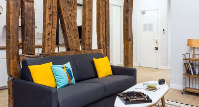 Bright living area at SENTIER SERVICED APARTMENT