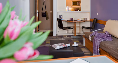 Living area at la Defense le Parc Serviced Apartment, Champs Elysees