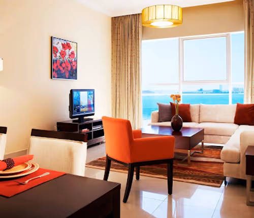 Dining space at Somerset West Bay Doha