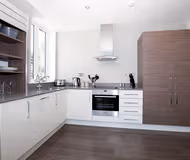 Full kitchen at Old Spitalfields Market Apartment