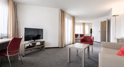 Living room at Sihlfeldstrasse Serviced Apartment