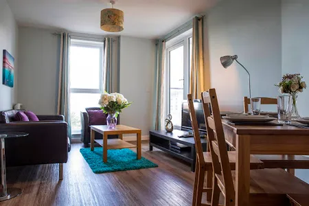 living space at New Central Apartment Woking