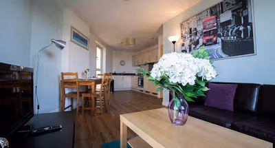 living space at New Central Apartment Woking