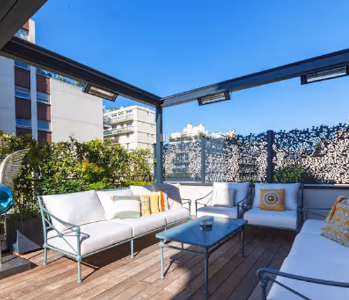 Ultra Luxury Living Area at Maison Montespan Serviced Apartment, Champs Elysees