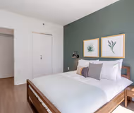 King sized bedroom at North Lake Shore Drive #2208 Serviced Apartment, Streeterville