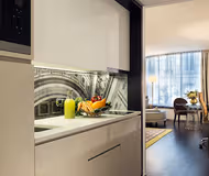 Fully equipped kitchen at Avenue Kleber Serviced Apartment, Champs Elysees
