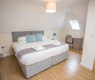King sized bedroom at </div>
