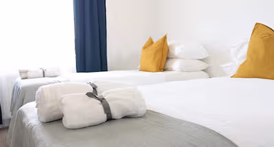 Luxury bedroom at St James Boulevard