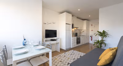 Living area at Apartment with 1 bedroom