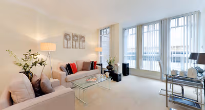 Living space - 1 bed apartment