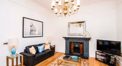 Living area at Beaufort House Bristol