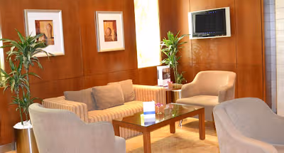 Spacious living area at Al Rawda Arjaan Serviced Apartments, Nahyan Camp