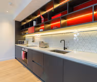 Fully equipped kitchen at Meade House near NHS Nightingale