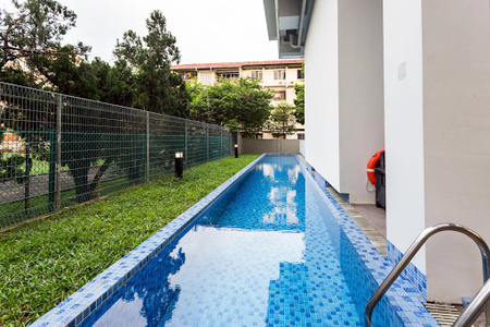 Pool side at Duplex Penthouse, Seraya Lane