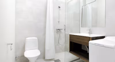 Bathroom at Forenom Turku Uudenmaankatu