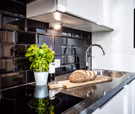 Fully equipped kitchen at Zeeburgerpad Dockland Serviced Apartment, Oosterparkbuurt