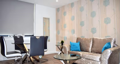 Living room at Milburn House Apartment in Milton Keynes