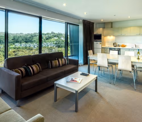 Simplistic living area in Quest Albany