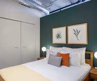 Luxury bedroom at W. Washington Blvd #602 Serviced Apartment, West Loop