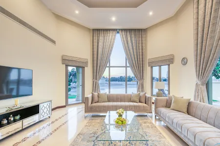 Living area at Pleasing 5-BR Villa at Frond F, Palm Jumeirah