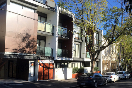 Exterior of Chetwynd Street Serviced Apartments in North Melbourne