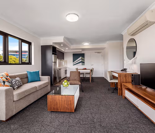 Stunning living area in Quest Kelvin Grove