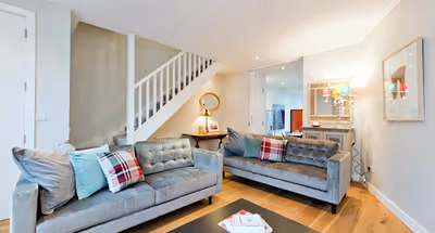 living space at Docklands apartment