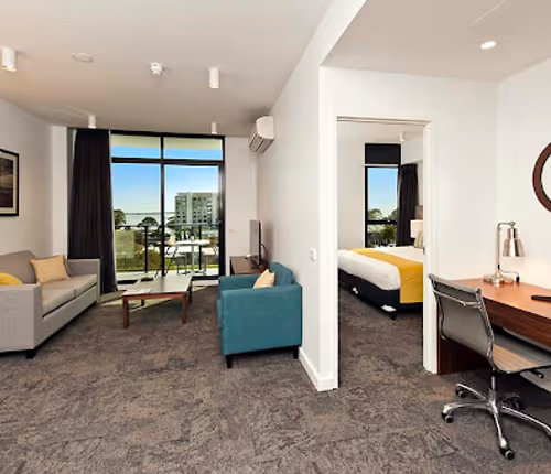 Living area at Quest Rockingham