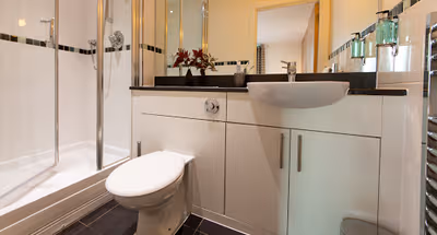 Bathroom at Apartments on Commercial Street near British School