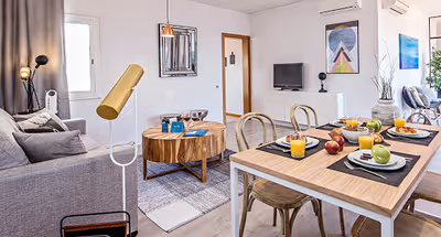 Living room at Pedrera Atic