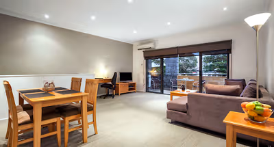 Comfy living area at Quest Warrnambool