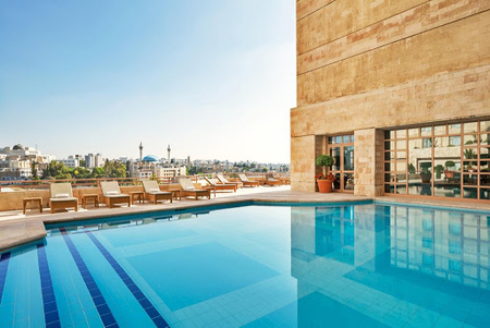 Pool side at Hussain Ibn Ali Street Serviced Apartment