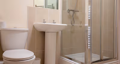 Bathroom at Grove Cross Road Apartments