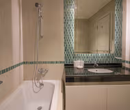 Bathroom at Damac Heights Serviced Apartment