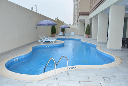 Pool side at Ali Al Hamdan Street Serviced Apartment