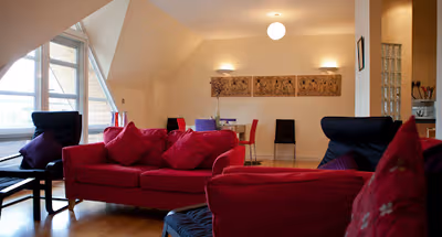 Living area at Curzon House