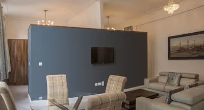 Dining space at 14 Cook Street Apartments in Liverpool City