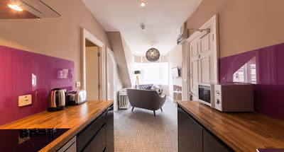 Full kitchen at Hanover Street Apartments Edinburgh