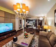 Living room at Abdulaziz Street Apartments